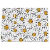 Schattige Wit Geel Daisies Floral Art Pattern Groot Cadeauzakje (Voorkant)
