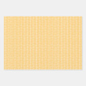 Schattige Wit Geel Daisies Floral Art Pattern Inpakpapier Vel (Voorkant 3)