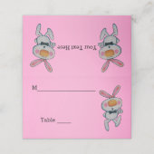 Schattige wit konijn duimen omhoog boog Stropdas r (Buitenkant ongevouwen)