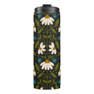 Schattige wit madeliefpatroon thermosbeker