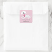 Schattige wit puppy meisjes school naam labels (Tas)