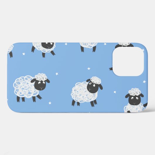 Schattige wit schaap: lammeren. Case-Mate iPhone case (Achterkant (horizontaal))