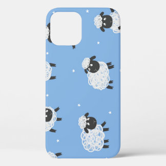 Schattige wit schaap: lammeren. iPhone 12 hoesje