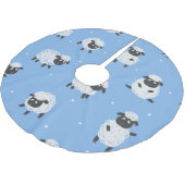 Schattige wit schaap:  lammeren. kerstboom rok (Gekanteld)