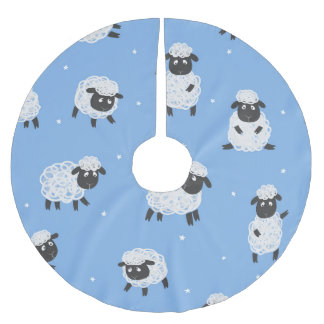 Schattige wit schaap: lammeren. kerstboom rok