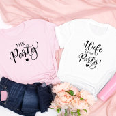 Schattige Wit Script Bachelorette Party T-shirt