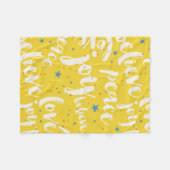 Schattige wit tekstontwerp fleece deken (Voorkant (Horizontaal))