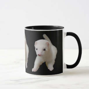 Schattige Witte Baby Ferret Schattigee Pet Lover Mok
