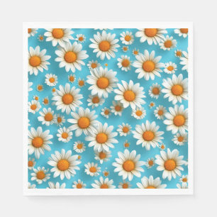 Schattige witte bloemen servet
