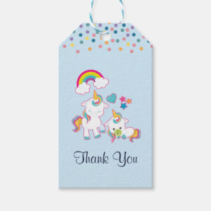 Schattige Witte Eenhoorns Magische Mama & Baby Cadeaulabel