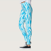 Schattige witte en turquoise klassieke "Ratti_Crea Leggings (Links)