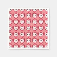 Schattige Witte Kat met Hart Kawaii Kitty Liefdeso