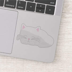 Schattige witte kitty cat sticker