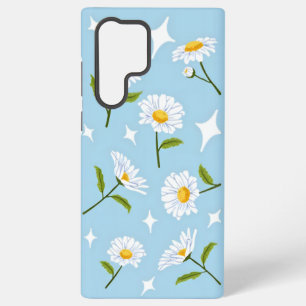 Schattige Witte Madeliefjesbloem Fonkelende Babybl Samsung Galaxy Hoesje
