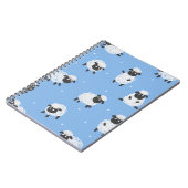 Schattige witte schapen: vintage lammetjes. notitieboek (Linkerzijde)