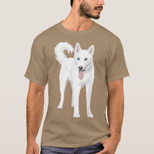 schattige witte Siberische Husky-hond T-shirt