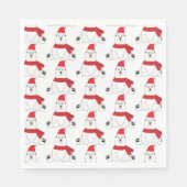 Schattige Witte Vakantie Beer Party Servet (Voorkant)