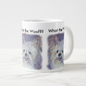 SCHATTIGE WITTE YORKIE MIX JUMBO BEKER (Voorkant rechts)