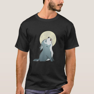 Schattige Wolf Puppy Huilende Baby Hond Puppy Mann T-shirt