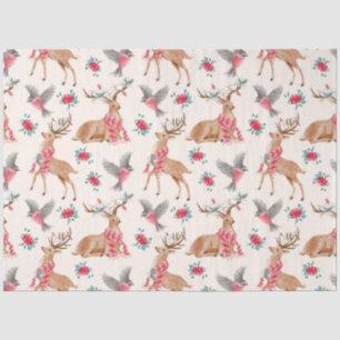 Schattige Woodland Animals Christmas Tissue Paper Tissuepapier