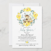 Schattige Woodland Floral Greenery Baby shower per Kaart (Voorkant)