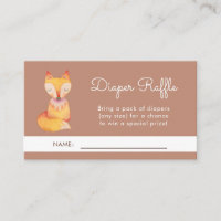 Schattige Woodland Fox Baby shower Luier Raffle Ka