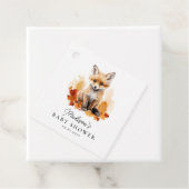 Schattige Woodland Fox Herfst Baby shower Bedankjes Labels (In situ)