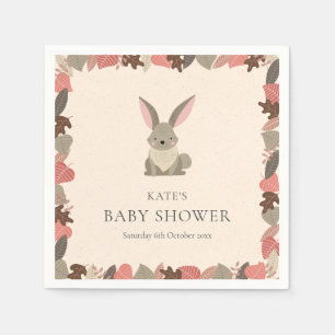 Schattige Woodland Rabbit Baby shower / Sprinkle Servet