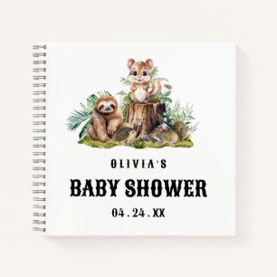 Schattige Woodland Safari Animal Gift List Notitie Notitieboek