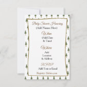 Schattige Woodlands Dieren Fox Baby shower Uitnodi Kaart (Achterkant)