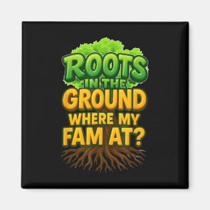 Schattige wortels in de grond waar mijn familie is magneet