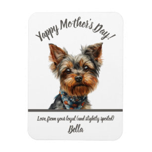 Schattige Yappy Yorkie Moederdag Magneet