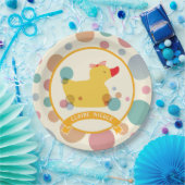 Schattige Yellow Duck Verjaardagsfeest Papieren Bordje (Feest)