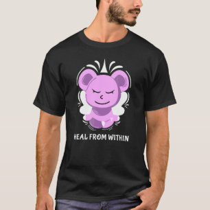 Schattige Yoga Beer Meditatie Mindfulness Genees V T-shirt