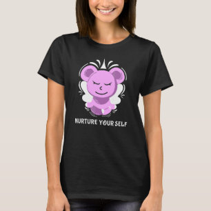 Schattige Yoga Beer Meditatie Mindfulness Koester T-shirt