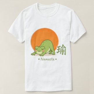 Schattige Yoga Kikker – Kawaii Kikker Namaste Japa T-shirt