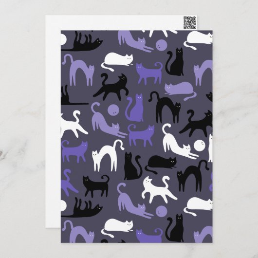 Schattige Yoga Schattigee Kattenhoudingen Feestdagenkaart (Voorkant / Achterkant)