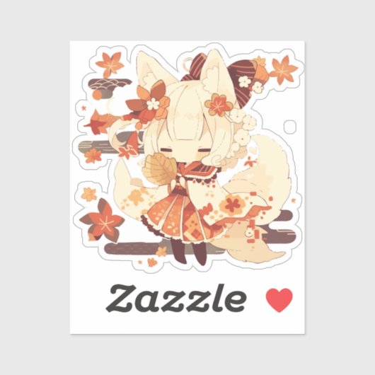 Schattige Yokai-geïnspireerd Japans design Sticker (Vel)