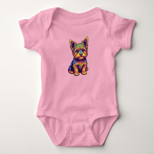 Schattige Yorkie Romper (Voorkant)