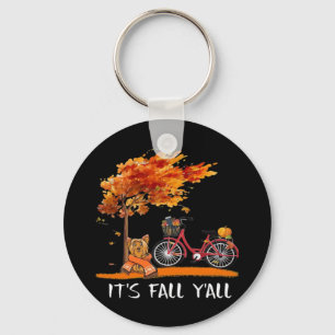 Schattige Yorkshire Autumn Kawaii Yorkie Het is He Sleutelhanger