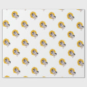 Schattige Yorkshire puppy dog & sunflower art Cadeaupapier (Vlak)