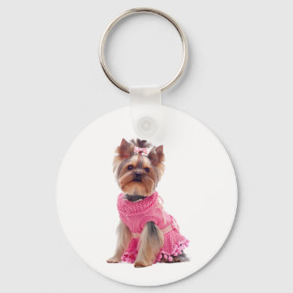 Schattige Yorkshire Terrier Diva Yorkie Puppy Hond Sleutelhanger
