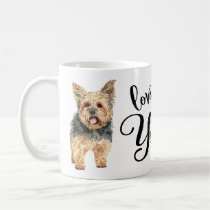 Schattige Yorkshire Terrier Puppy Hond Liefde Mijn Koffiemok