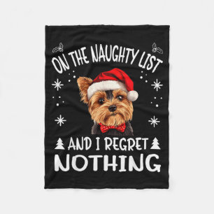 Schattige Yorkshire Terrier Yorkie Hond Kerstmis O Fleece Deken