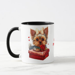 Schattige yorky harten Moederdag-Valentijn Mok