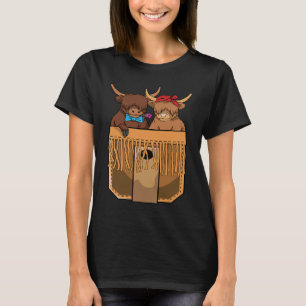 Schattige Zak Schotse Hooglanders Koe T-shirt