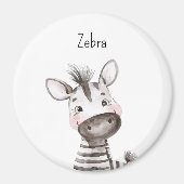 Schattige zebra dier magneet (Voorkant)