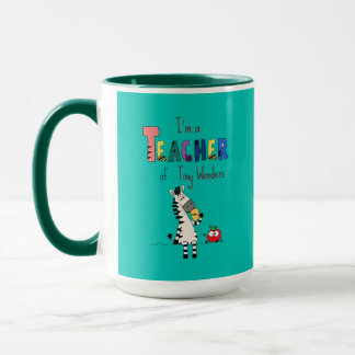 Schattige zebra lerares mok