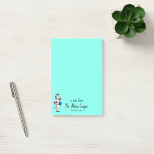 Schattige zebra lerares post-it® notes