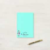 Schattige zebra lerares post-it® notes (Op bureau)